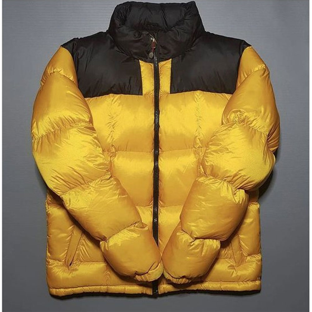 Customized Black & Yellow Puffer Jacket