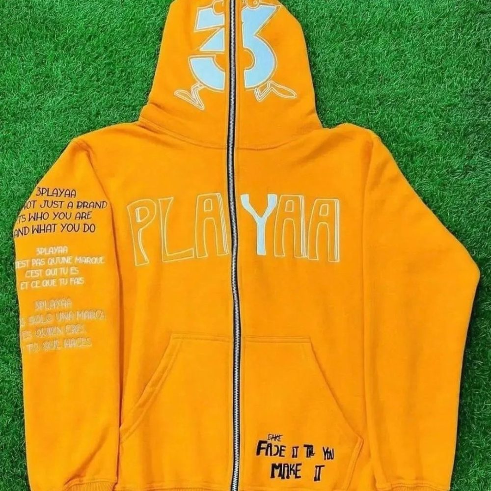 Customized Full Zipper Embroidery Hoodie