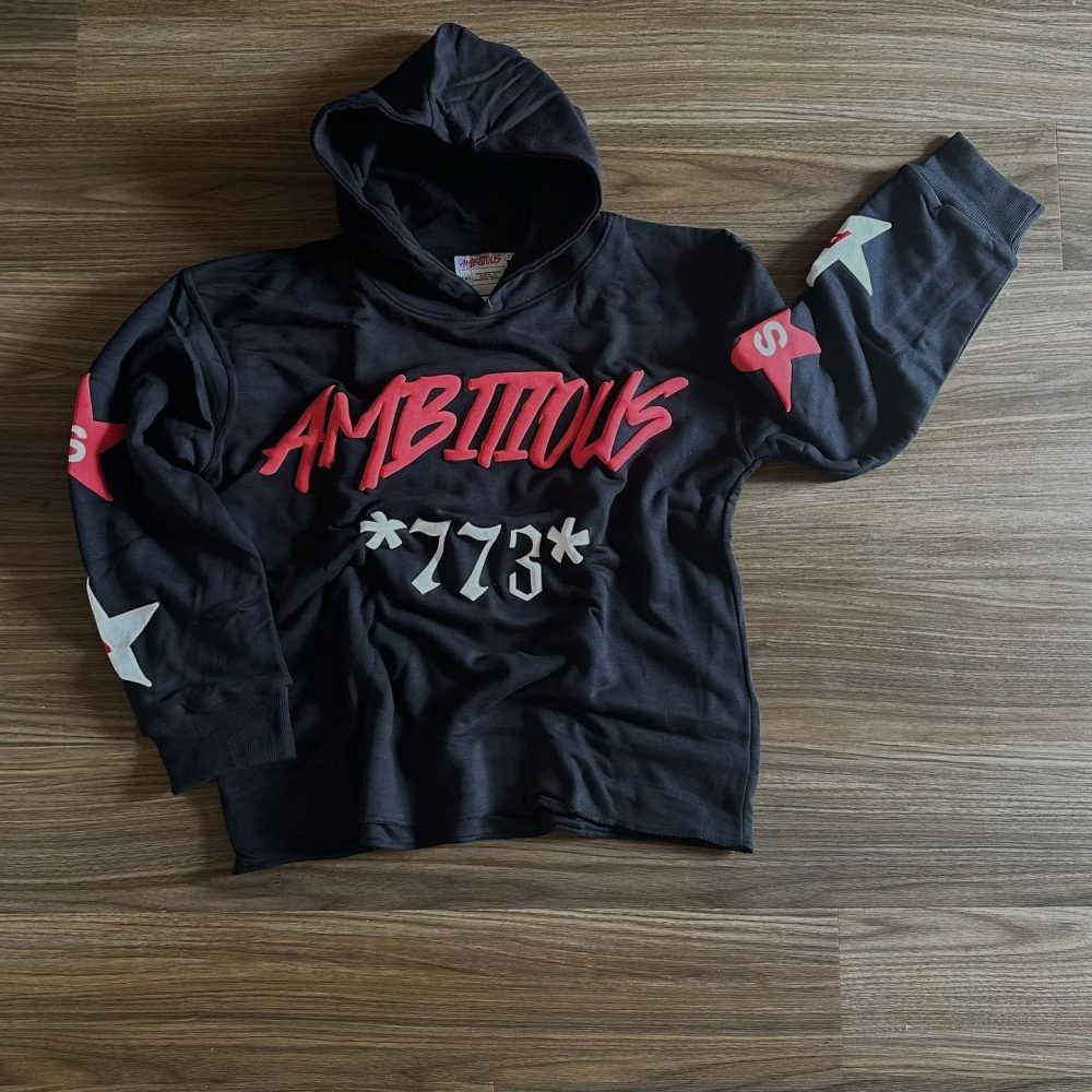 Customized Puff Print Pullover Hoodie