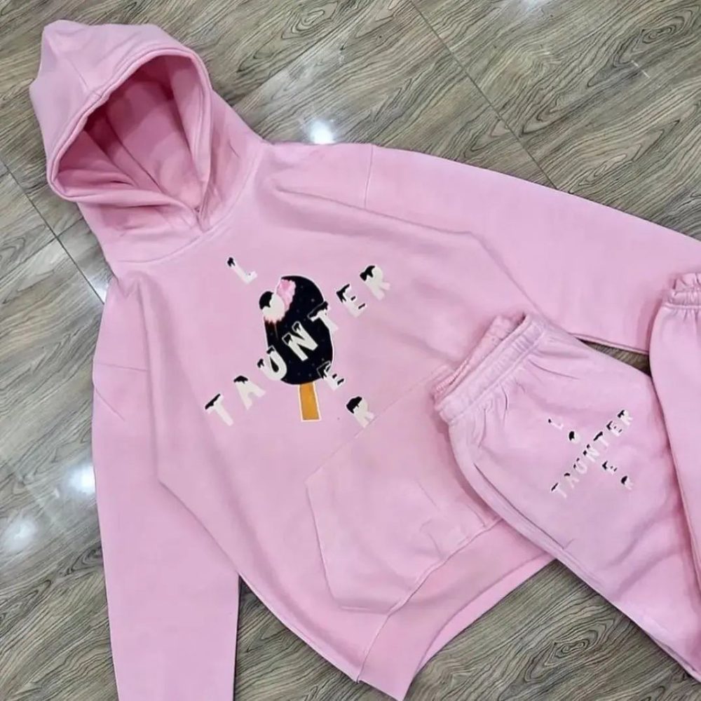 Customized Heat Printing Pullover Tracksuit