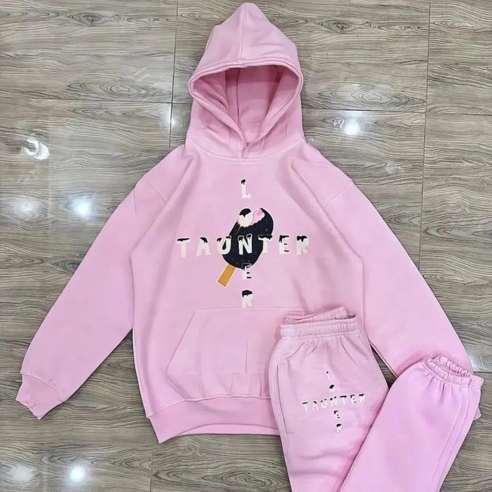 Customized Heat Printing Pullover Tracksuit