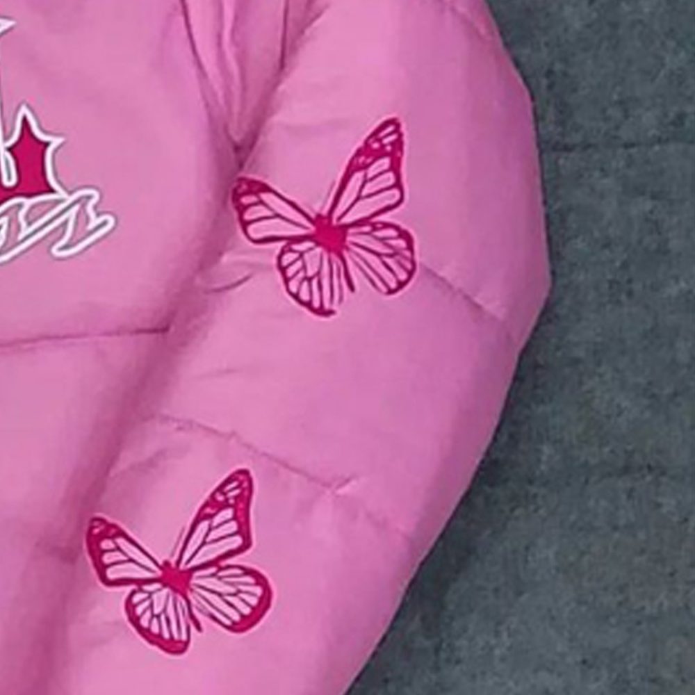 Customized Pink Puffer Jacket