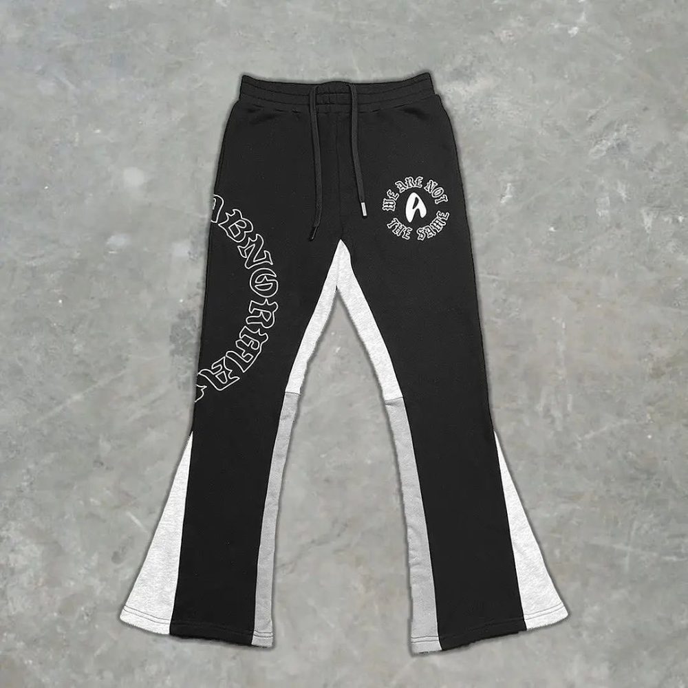 Customized Puff Printing Flared Trouser